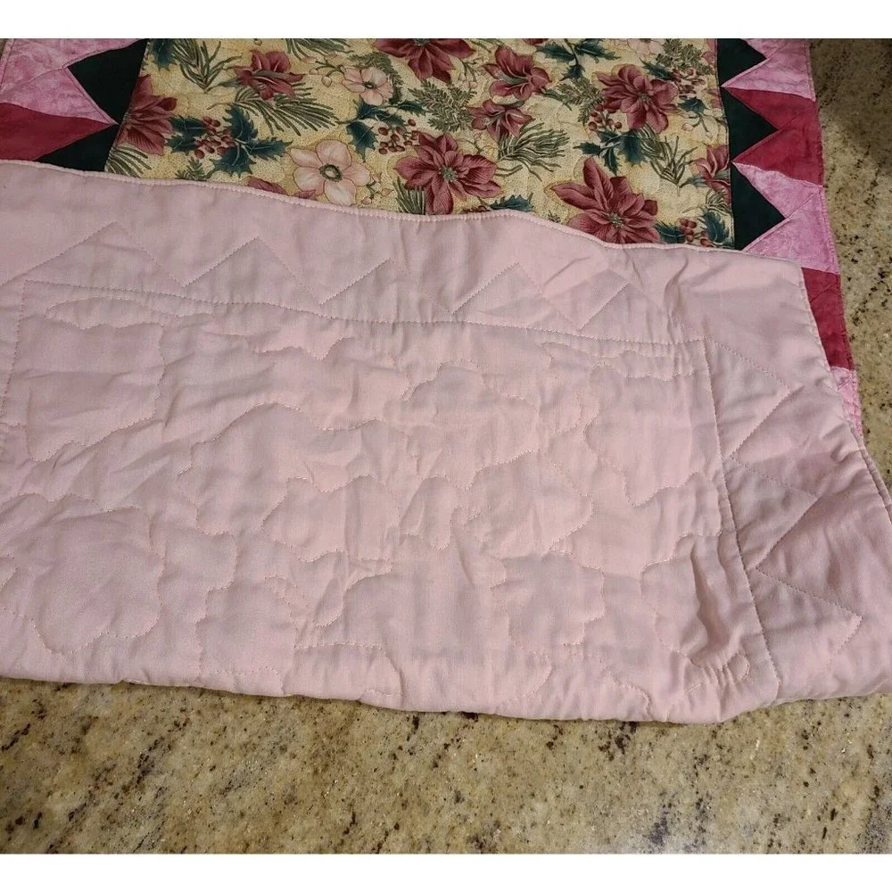 Pink Poinsttia Floral 40x19.5